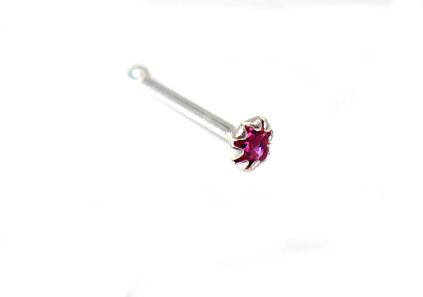 Piercing do nosu stříbrný