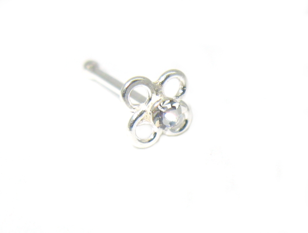 Piercing do nosu stříbrný