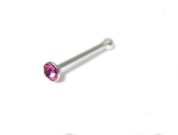 Piercing do nosu stříbrný