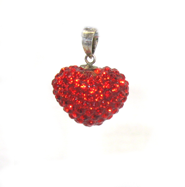 Stříbrný přívěsek s kamínky Swarovski-srdíčko