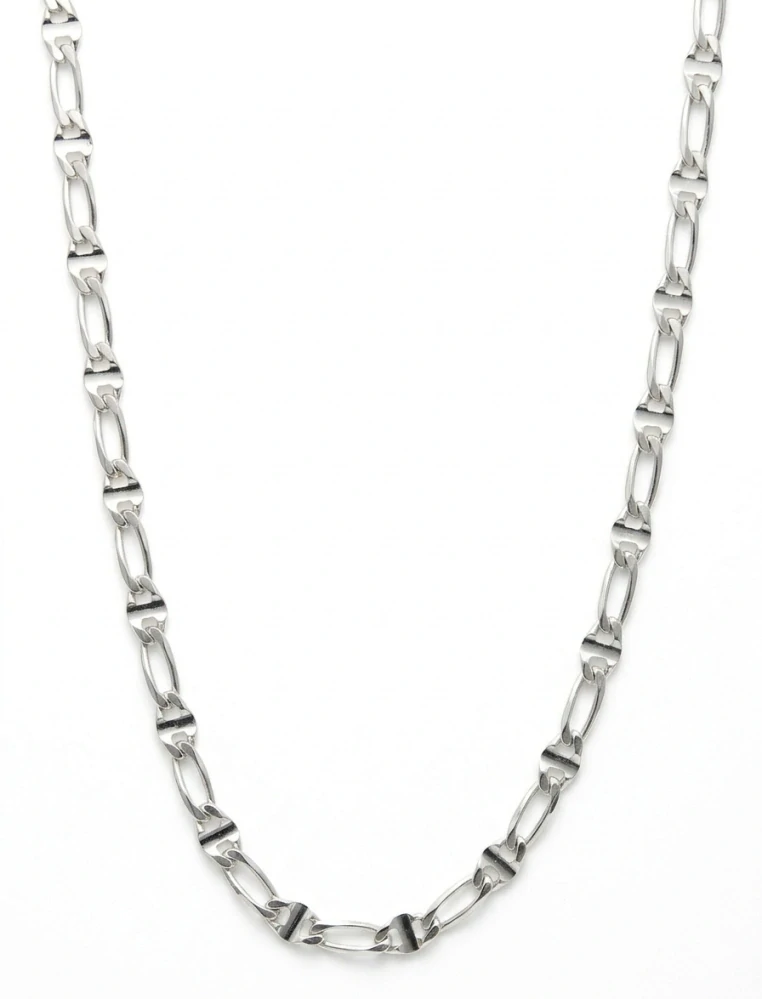 Šperky Nina - Stříbrný řetízek Figaro 1+1 (3 mm) – 925/1000 - ret ag H 015