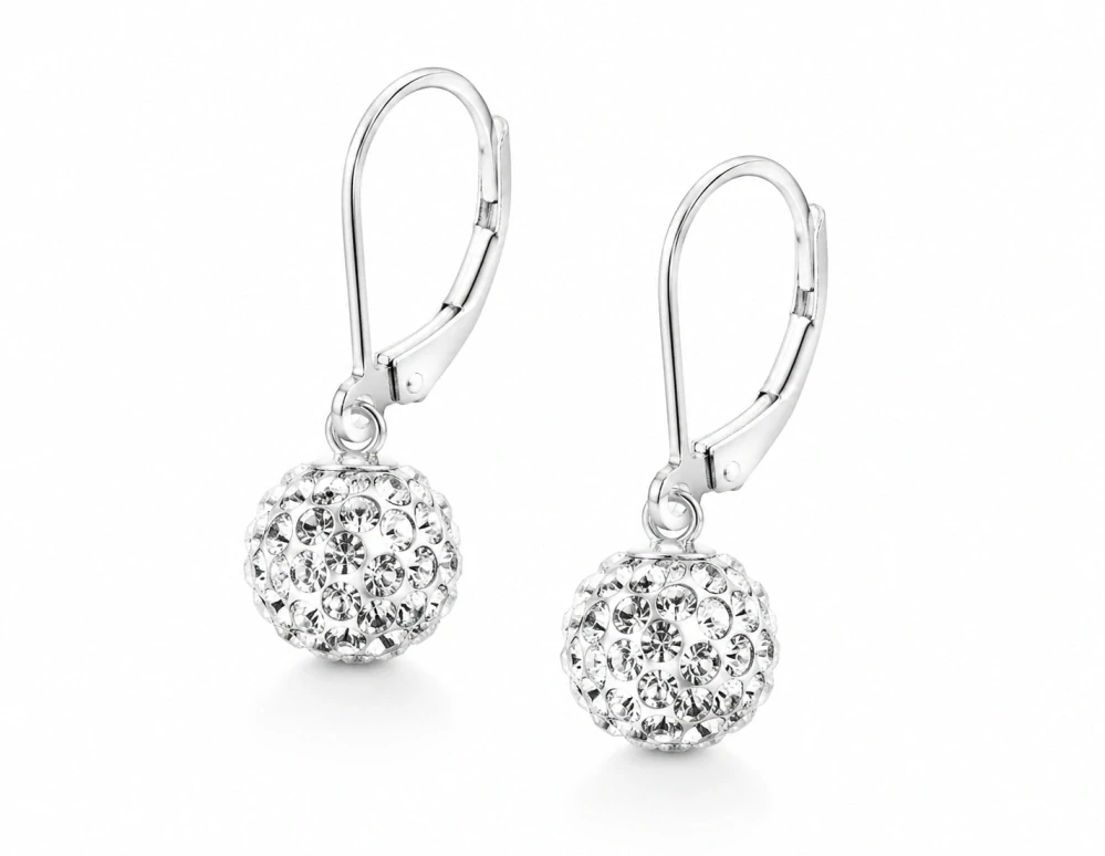 Stříbrné náušnice s kamínky Swarovski