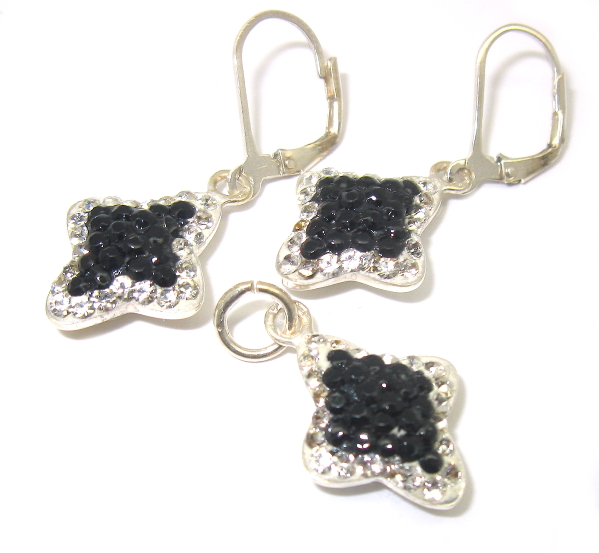 Stříbrný set Swarovski