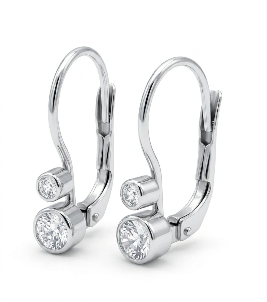Šperky Nina - Stříbrné náušnice s kamínky zirkon 925/1000 - ns ag kam H 0116