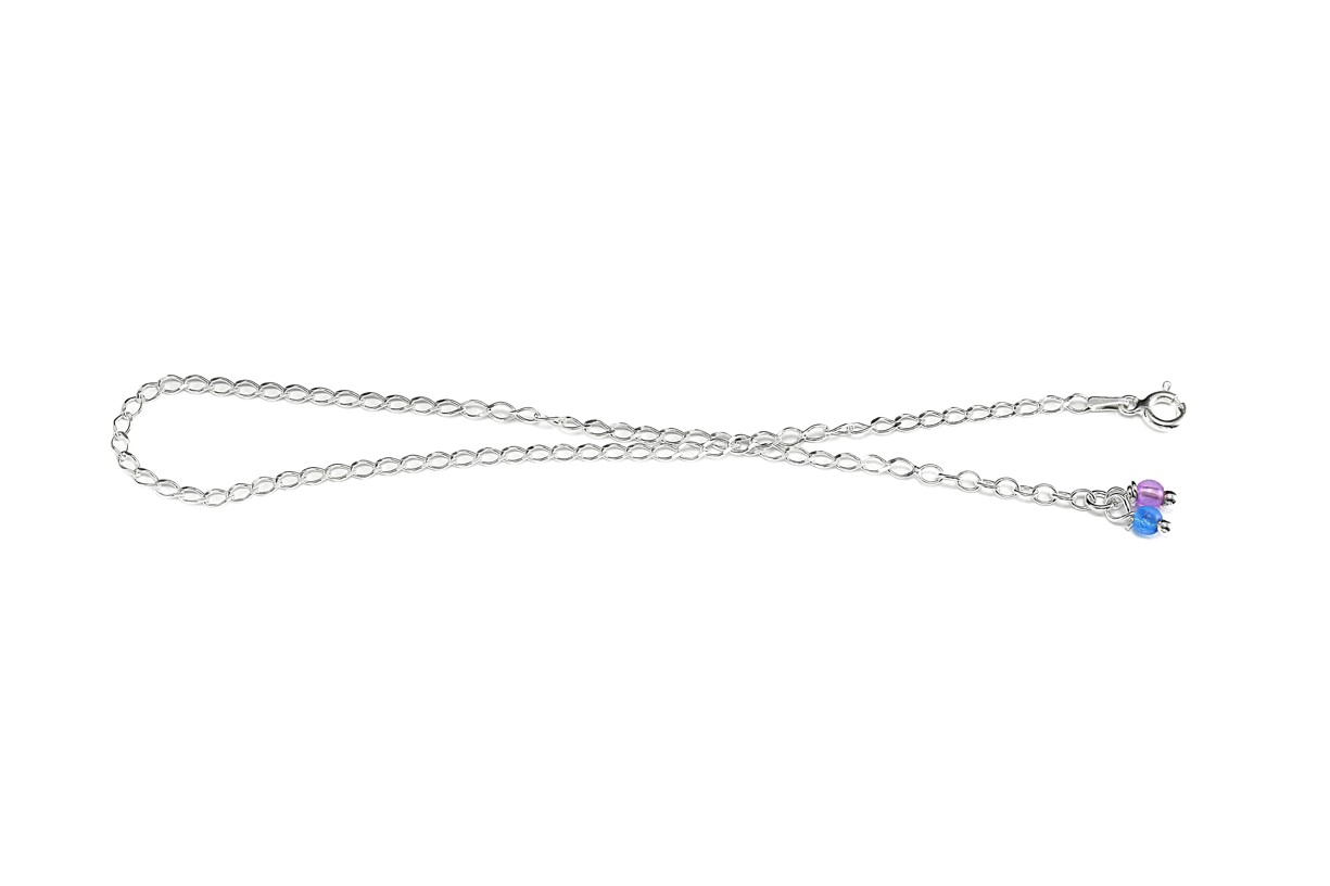 Šperky Nina - Stříbrný nákotník s barevnými kuličkami Candy Style (2,0 g) 925/1000 - nak ag H 089
