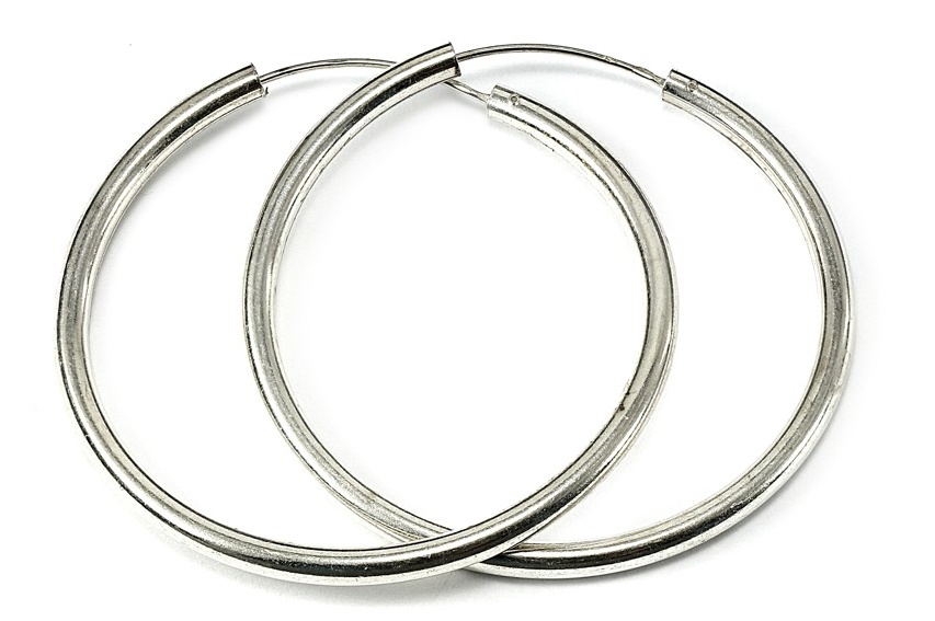 Šperky Nina - Stříbrné náušnice Hladké kroužky 925/1000 - kr ag H 019