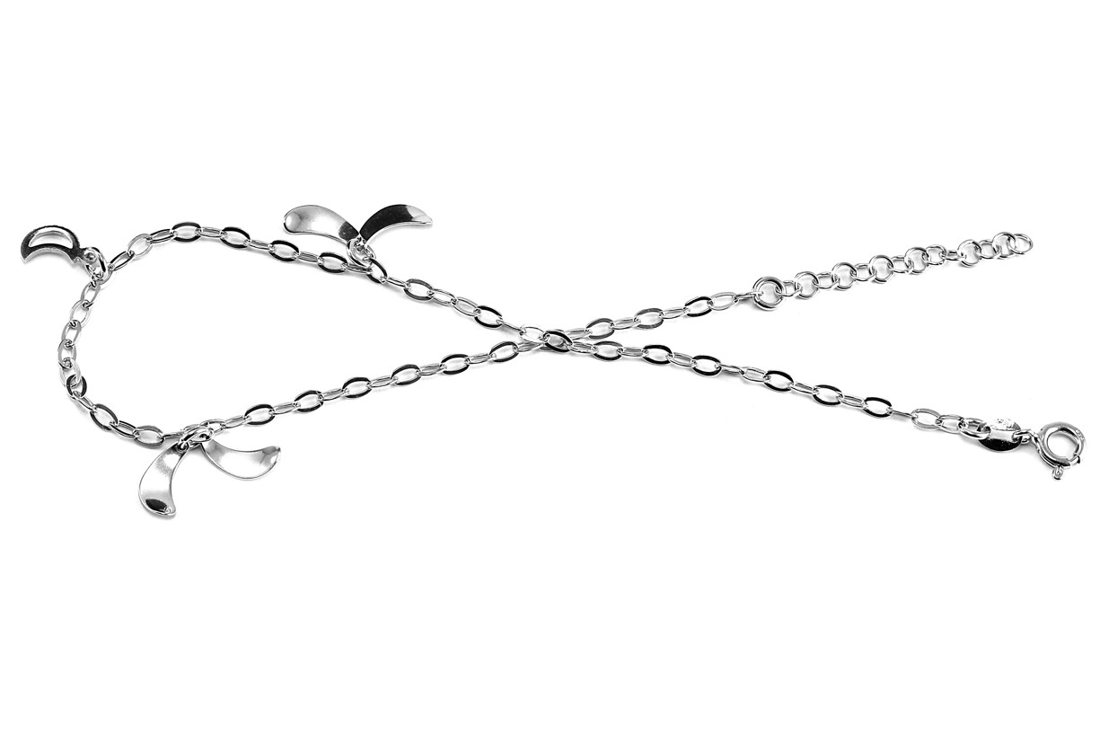 Šperky Nina - Stříbrný nákotník s elegantními přívěsky Waves (2,7 g) 925/1000 - nak ag H 208