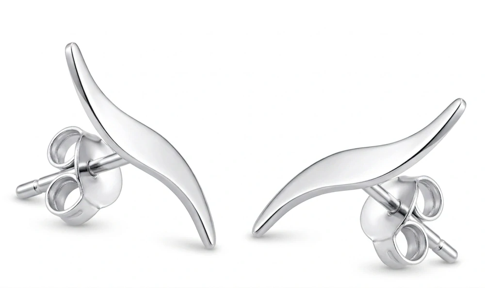 Šperky Nina - Stříbrné náušnice Vlnky – 925/1000 - ns ag h 259