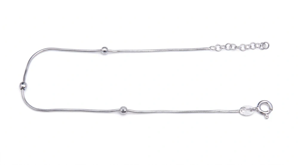 Šperky Nina - Stříbrný nákotník Snake s kuličkami 925/1000 - nak ag H 266