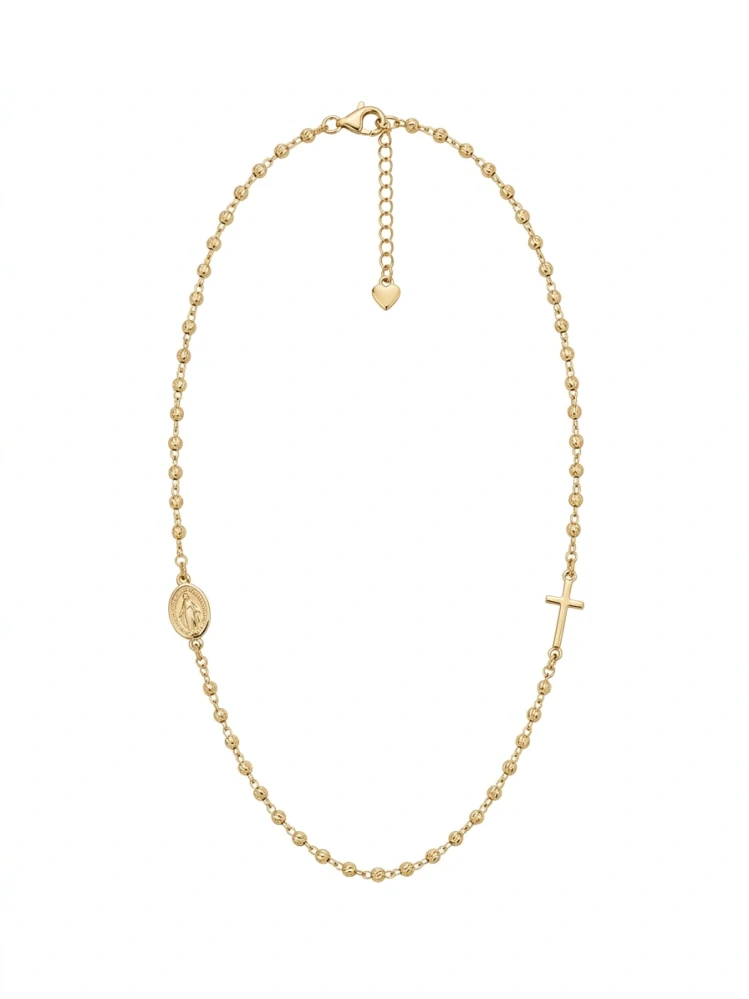 Šperky Nina – Pozlacený stříbrný růženec Elegance (50,5 - 53 cm) 925/1000 - ret zlac 010