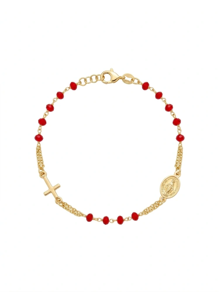Šperky Nina – Pozlacený stříbrný náramek Scarlet (19,5 - 21,5 cm) 925/1000 – nar zlac 014