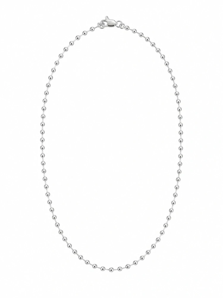 Šperky Nina – Masivní stříbrný náhrdelník Stříbrná lavina – kuličky 925/1000 (43 cm / 3 mm) - nahr 516