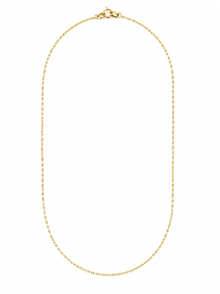 Šperky Nina – Pozlacený stříbrný řetízek Moderní Paperclip (46 cm) 925/1000 - ret zlac 032
