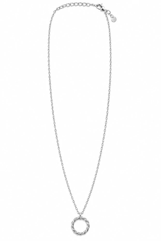 Šperky Nina – Stříbrný náhrdelník Kroucený kruh (40,5–44,5 cm) - nahr 563