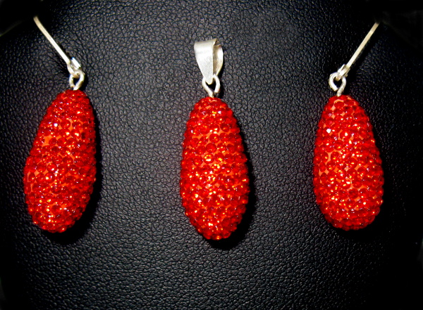 Soupava set stříbro s kameny Swarovski
