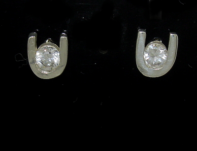 Stříbrné náušnice s kamínky zirkon 925/1000 ( 811)