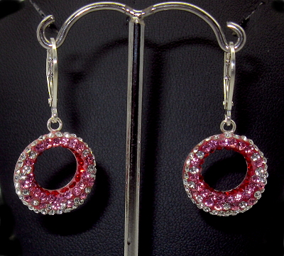 Stříbrné náušnice s kamínky Swarovski
