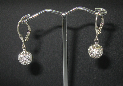 Stříbné náušnice s kamínky Swarovski