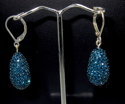 Stříbrné náušnice s kamínky Swarovski
