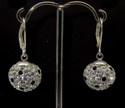 Stříbrné náušnice 925/1000 Swarovski komponent ( zdobené 125)