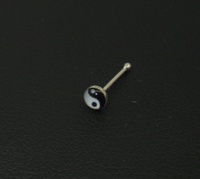 Stříbrný piercing do nosu 925/1000 ( Jing Jang)
