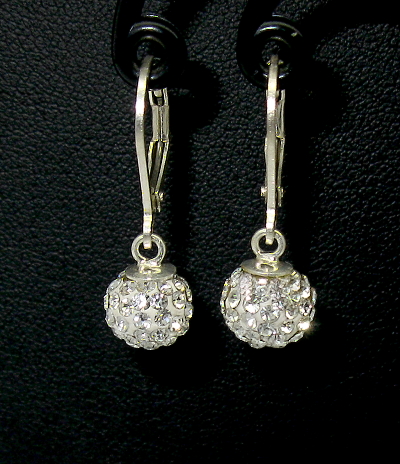 Stříbrné náušnice s kamínky Swarovski