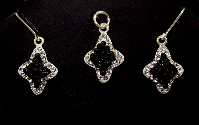 Stříbrný set Swarovski