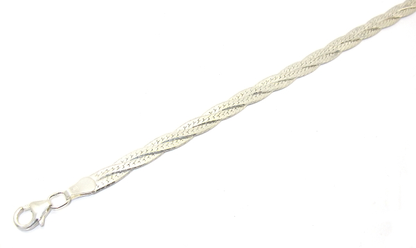 Šperky Nina - stříbrný náramek proplétaný 19 cm