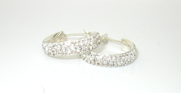 Naušnice komponent Swarovski 925/1000