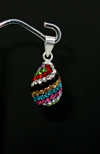 Stříbrný přívěšek Swarovski komponent 925/1000 ( barevný 130)