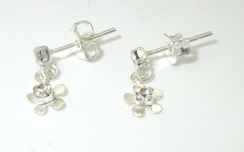 Stříbrné naušnice s kamínky 925/1000