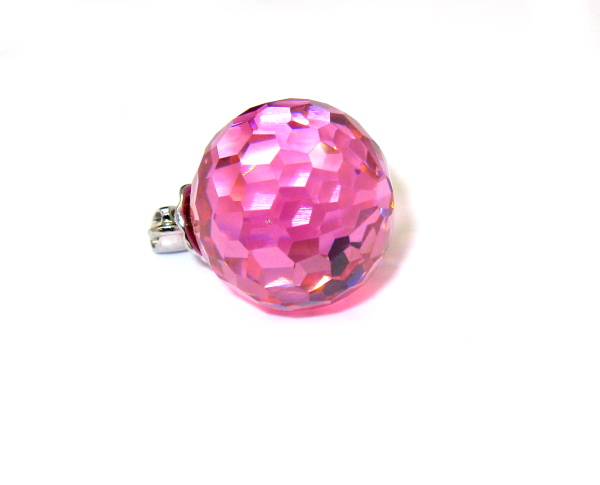 Přívěsek Swarovski elements růžova koule