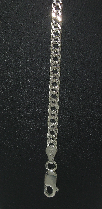 Stříbrný náramek rombo 21 cm 925/1000 ( 90)