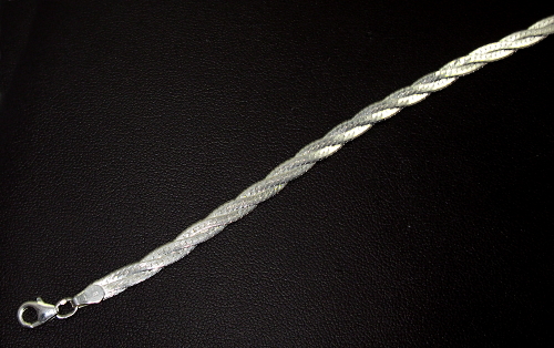 Šperky Nina - stříbrný náramek proplétaný 19 cm