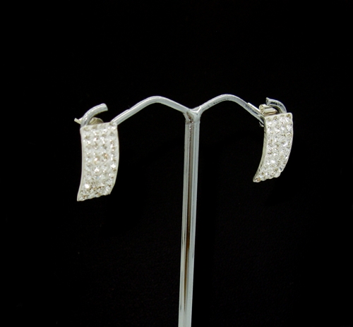 Stříbrné náušnice komponent Swarovski 925/1000 ( 110928)