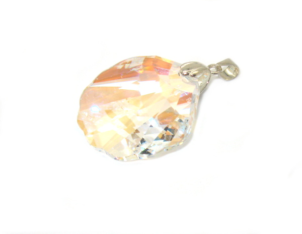 Přívěsek Swarovski elements mušle bílá