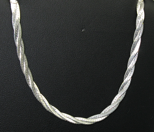 Šperky Nina - stříbrný náramek proplétaný 19 cm