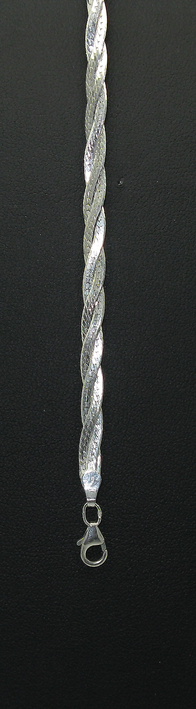 Šperky Nina - stříbrný náramek proplétaný 19 cm