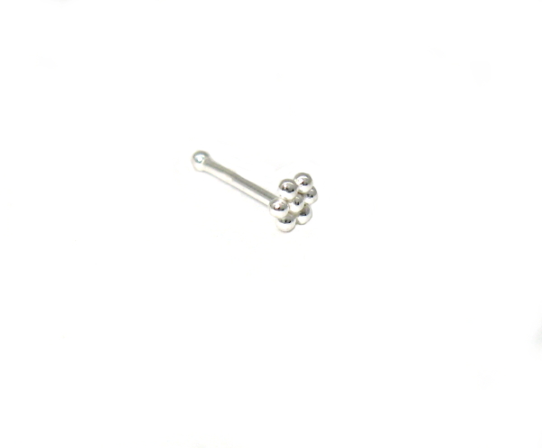 Piercing do nosu stříbrný