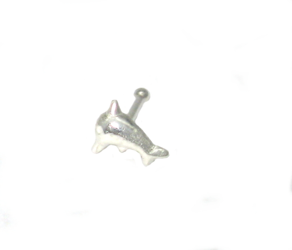 Piercing do nosu stříbrný 925/1000 ( delfínek 76)