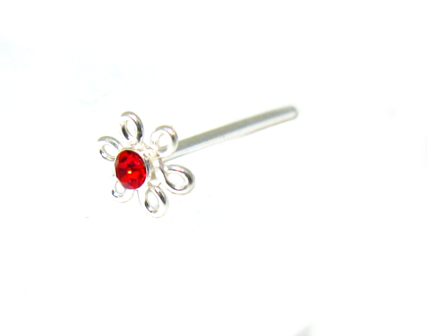 Piercing do nosu stříbrný