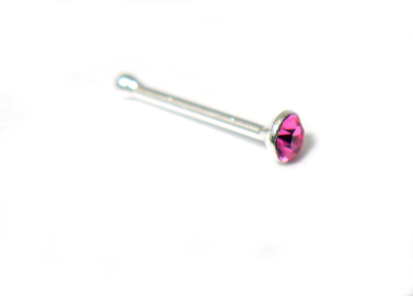 Piercing do nosu stříbrný