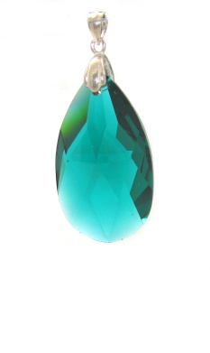 Přívěsek Swarovski elements tmavě zelený