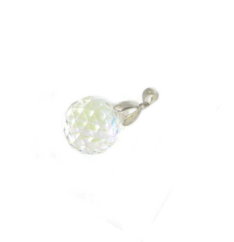 Přívěsek Swarovski elements bíly měňavý