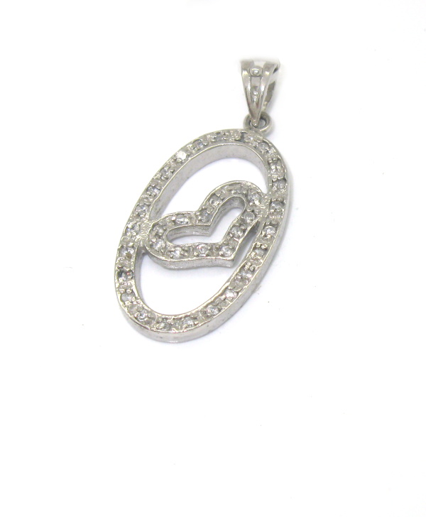 Stříbrný přívěsek Swarovski komponent srdce
