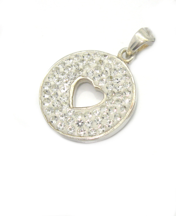 Stříbrný přívěsek Swarovski komponent srdce