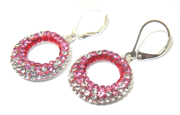 Stříbrné náušnice s kamínky Swarovski