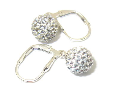 Stříbné náušnice s kamínky Swarovski