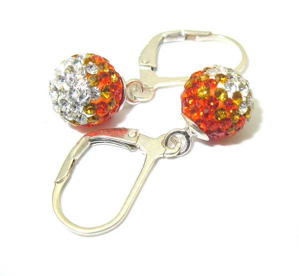 Stříbrné náušnice s kamínky Swarovski