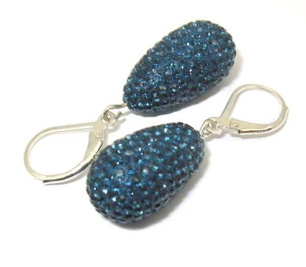 Stříbrné náušnice s kamínky Swarovski
